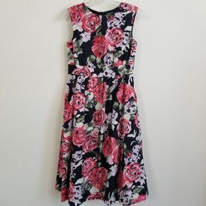 EMILY AND FIN floral sleeveless dress small cotton pockets